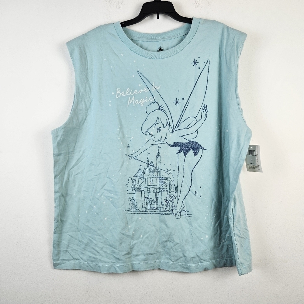 Disney Light Blue Tinkerbell Muscle Tee